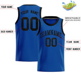 Custom Royal Sequined Tops Athletic Basketball Jersey