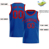 Custom Royal Sequined Tops Athletic Basketball Jersey
