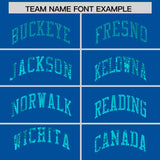 Custom Royal Sequined Tops Athletic Basketball Jersey
