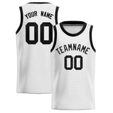 Custom White Sequined Tops Athletic Basketball Jersey