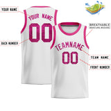 Custom White Sequined Tops Athletic Basketball Jersey