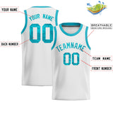 Custom White Sequined Tops Athletic Basketball Jersey