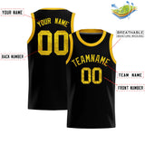 Custom Black Sequined Tops Athletic Basketball Jersey