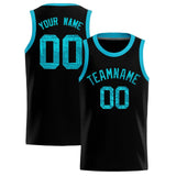 Custom Black Sequined Tops Athletic Basketball Jersey