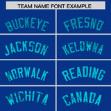 Custom Royal Sequined Tops Athletic Basketball Jersey