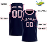 Custom Navy Sequined Tops Athletic Basketball Jersey