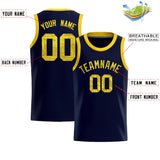 Custom Navy Sequined Tops Athletic Basketball Jersey