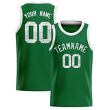 Custom Kelly Green Sequined Tops Athletic Basketball Jersey