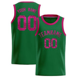 Custom Kelly Green Sequined Tops Athletic Basketball Jersey