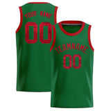 Custom Kelly Green Sequined Tops Athletic Basketball Jersey