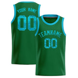 Custom Kelly Green Sequined Tops Athletic Basketball Jersey