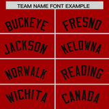 Custom Red Sequined Tops Athletic Basketball Jersey