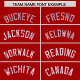 Custom Red Sequined Tops Athletic Basketball Jersey