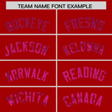 Custom Red Sequined Tops Athletic Basketball Jersey