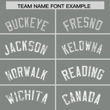 Custom Gray Sequined Tops Athletic Basketball Jersey