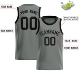 Custom Gray Sequined Tops Athletic Basketball Jersey