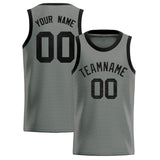 Custom Gray Sequined Tops Athletic Basketball Jersey