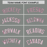 Custom Gray Sequined Tops Athletic Basketball Jersey