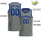 Custom Gray Sequined Tops Athletic Basketball Jersey