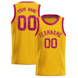 Custom Gold Sequined Tops Athletic Basketball Jersey
