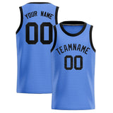Custom Light Blue Sequined Tops Athletic Basketball Jersey
