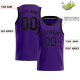 Custom Purple Sequined Tops Athletic Basketball Jersey
