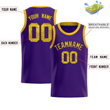 Custom Purple Sequined Tops Athletic Basketball Jersey