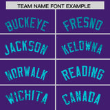 Custom Purple Sequined Tops Athletic Basketball Jersey