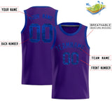 Custom Purple Sequined Tops Athletic Basketball Jersey