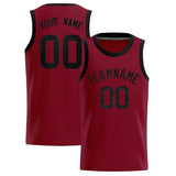 Custom Crimson Sequined Tops Athletic Basketball Jersey