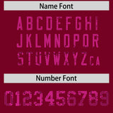 Custom Crimson Sequined Tops Athletic Basketball Jersey