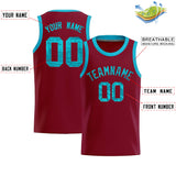 Custom Crimson Sequined Tops Athletic Basketball Jersey