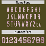 Custom Olive Sequined Tops Athletic Basketball Jersey