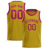 Custom Old Gold Sequined Tops Athletic Basketball Jersey