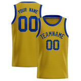 Custom Old Gold Sequined Tops Athletic Basketball Jersey