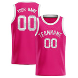 Custom Pink Sequined Tops Athletic Basketball Jersey
