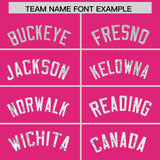 Custom Pink Sequined Tops Athletic Basketball Jersey