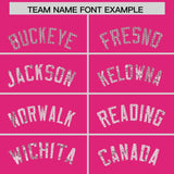 Custom Pink Sequined Tops Athletic Basketball Jersey