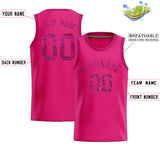 Custom Pink Sequined Tops Athletic Basketball Jersey