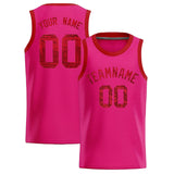 Custom Pink Sequined Tops Athletic Basketball Jersey