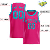 Custom Pink Sequined Tops Athletic Basketball Jersey