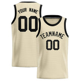 Custom Cream Sequined Tops Athletic Basketball Jersey