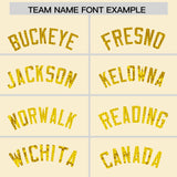 Custom Cream Sequined Tops Athletic Basketball Jersey