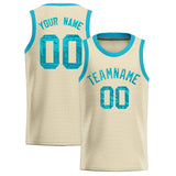 Custom Cream Sequined Tops Athletic Basketball Jersey