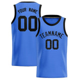 Custom Powder Blue Sequined Tops Athletic Basketball Jersey