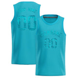 Custom Sky Blue Sequined Tops Athletic Basketball Jersey