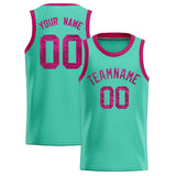 Custom Bright Green Sequined Tops Athletic Basketball Jersey