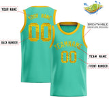 Custom Bright Green Sequined Tops Athletic Basketball Jersey