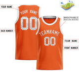 Custom Orange Sequined Tops Athletic Basketball Jersey
