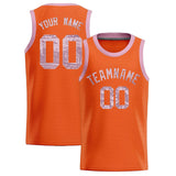 Custom Orange Sequined Tops Athletic Basketball Jersey